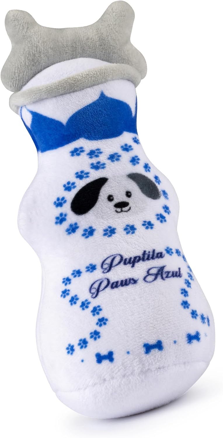 Hoovy Puptila Paws Azul | Funny Dog Toys | Funny Bottle Dog Toy | Gifts for Dogs | Squeaky Dog Toys | Novelty Dog Toys | Dog Birthday Gift