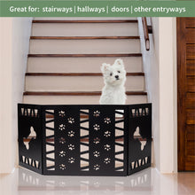 Load image into Gallery viewer, Pet Gate - Black Paw Décor