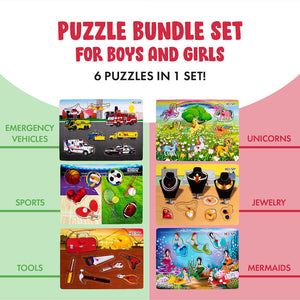 6 Board Unisex Puzzle Set