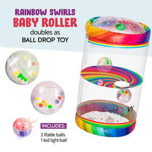Inflatable Rainbow Swirls Friends Baby Roller