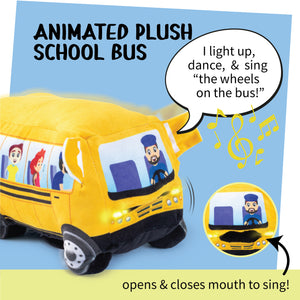 Animated Plush Singing School Bus