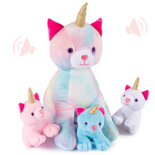 Load image into Gallery viewer, Mom Kitty Unicorn with 3 Babies