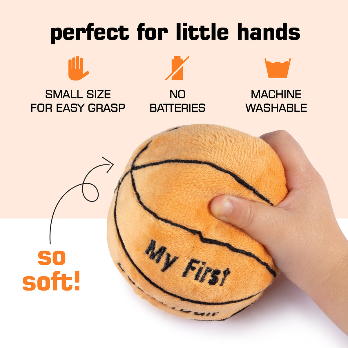 Basketball Rattle Baby Basketball Rattle – Plush Creations 195