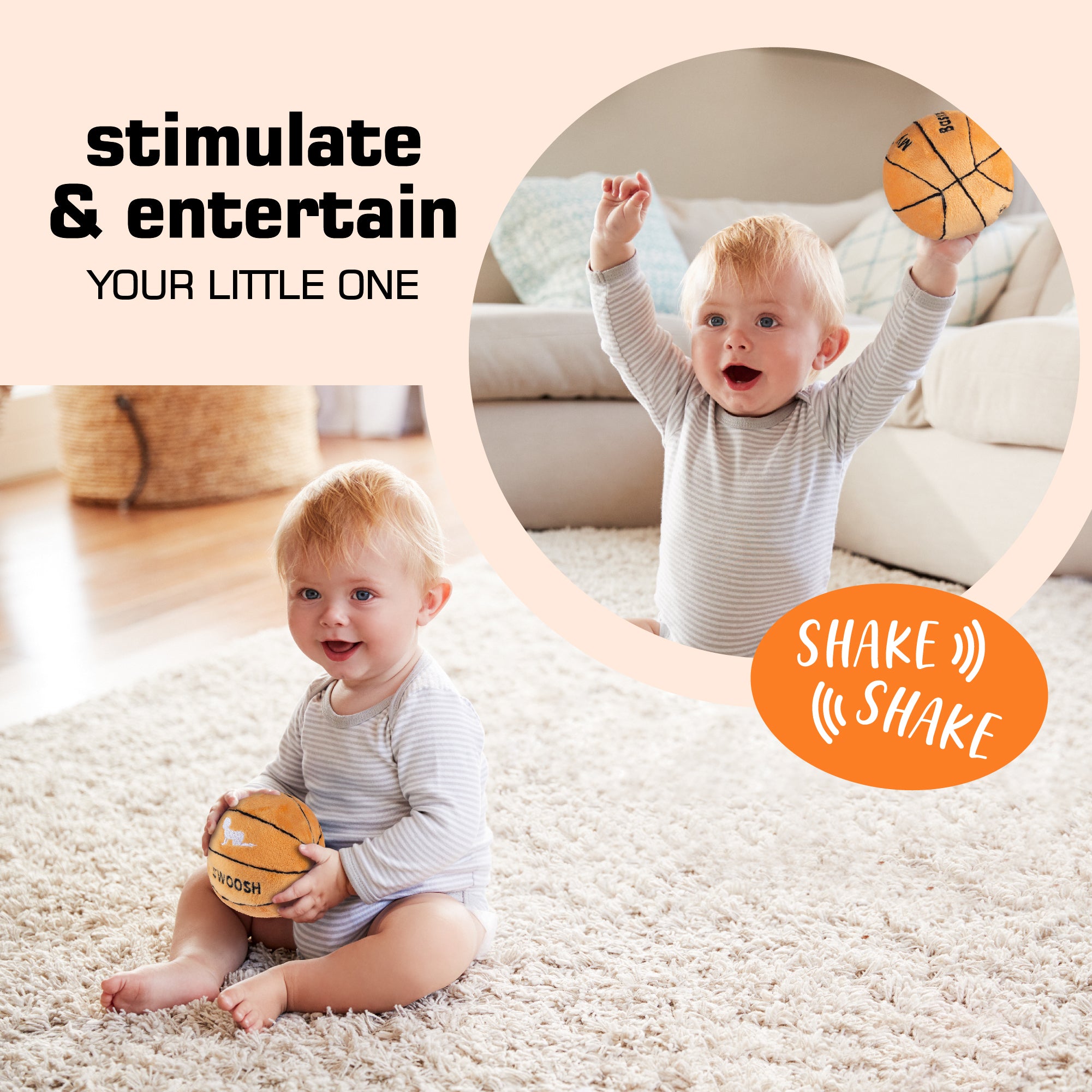 Basketball Rattle Baby Basketball Rattle – Plush Creations 195