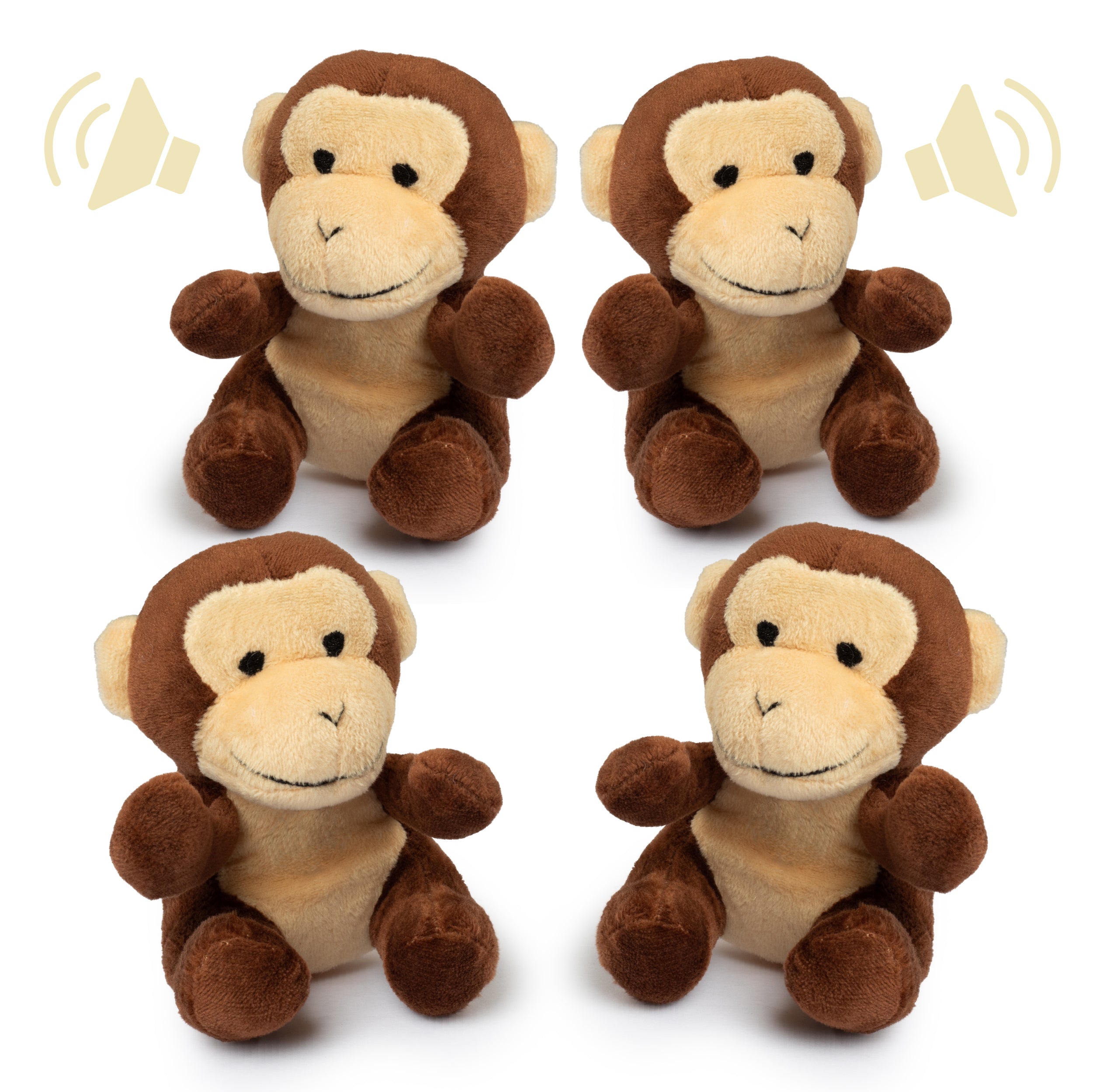 Monkey Joes Aqua Monkey Plush 20” Long Talking Monkey makes Screech Noise